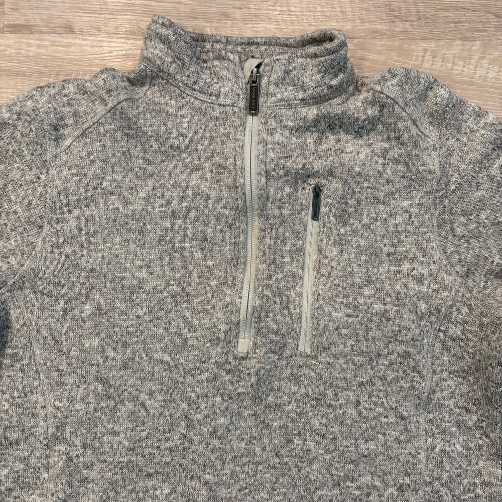 Woolrich Gray Quarter Zip Sweater Pullover Men’s Fleece Chest Zip Pocket Medium